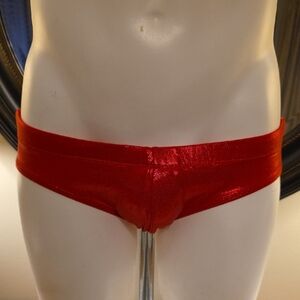 METALLIC  Red Low-Rise Bikini Briefs